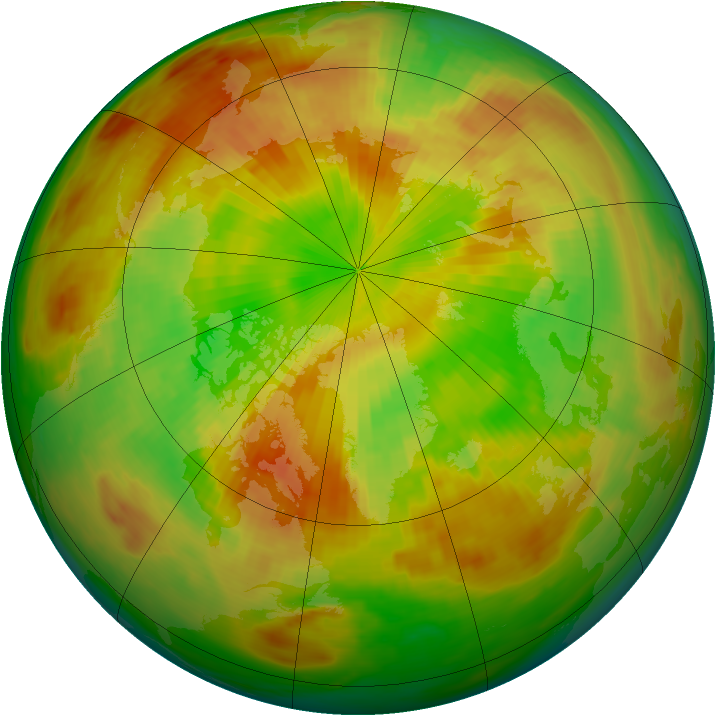 Arctic ozone map for 24 May 1981